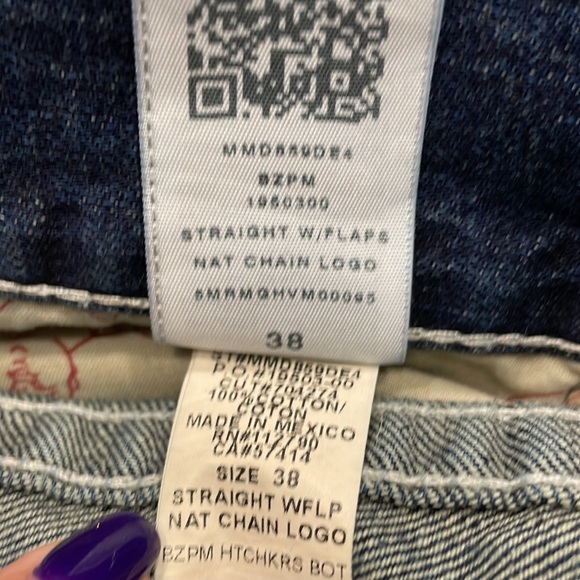 True Religion distressed straight leg jeans 38x34 - Picture 11 of 11